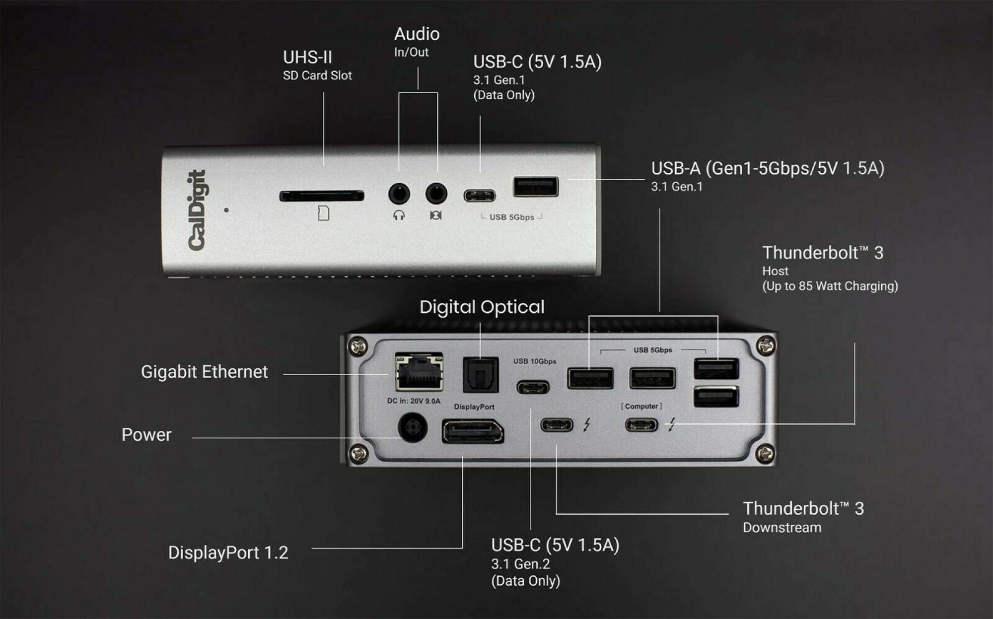 Адаптер CalDigit TS3 Plus Thunderbolt 3 Dock - Space Gray