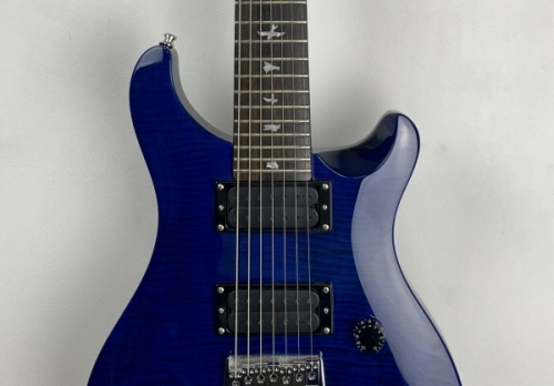 PRS SE Custom 24 7 String 2013 Blue Flame Top/Dimarzio pickups